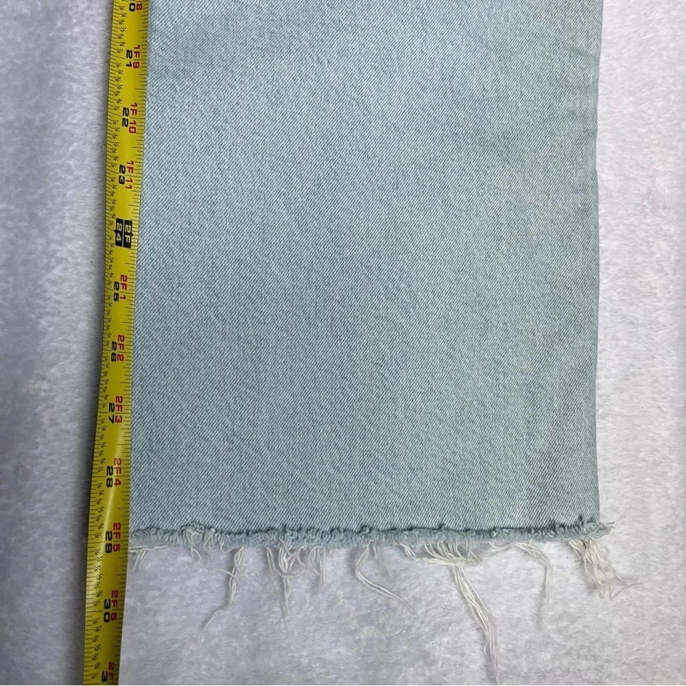 J. Crew Women Sz 30 Jeans Full length Slim Wide Leg Light Blue Wash EUC #BZ751